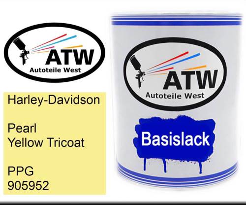 Harley-Davidson, Pearl Yellow Tricoat, PPG 905952: 1L Lackdose, von ATW Autoteile West.